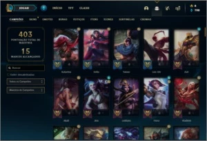 Conta platina 4 com 128 champs e 115 skins (Atrox Prestigio) - League of Legends LOL
