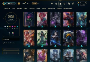 Platina 2 com TODOS os Champs e 258 Skins ( MONO ADC ) - League of Legends LOL