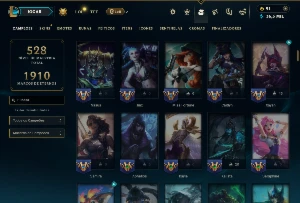 Platina 2 com TODOS os Champs e 258 Skins ( MONO ADC ) - League of Legends LOL
