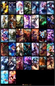 Conta de LoL com 71 campeões e 37 skins. - League of Legends