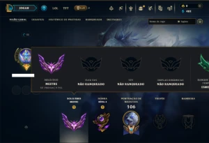 Mestre com 70 Champs e 9 Skins - League of Legends LOL