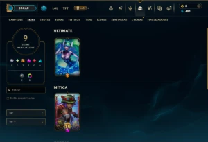 Mestre com 70 Champs e 9 Skins - League of Legends LOL