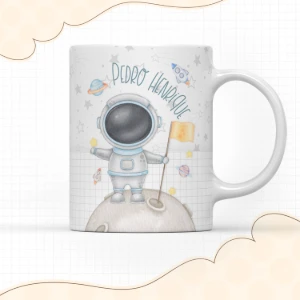 Kit Escolar Astronauta: Etiquetas/Caneca/Toalhinha de Mão - Others