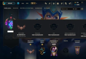 Bronze 2 com TODOS os Champs e 187 Skins ( SUP / ADC / JG ) - League of Legends LOL