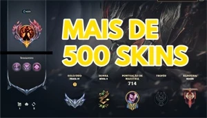 CONTA DO LOL COM MAIS DE 500 SKINS E TODOS CAMPEÕES - League of Legends