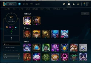 2 Contas Platina IV (lvl 42 e 247), 2k de rp - League of Legends LOL
