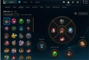 2 Contas Platina IV (lvl 42 e 247), 2k de rp - League of Legends LOL
