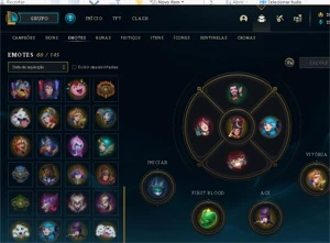 2 Contas Platina IV (lvl 42 e 247), 2k de rp - League of Legends LOL