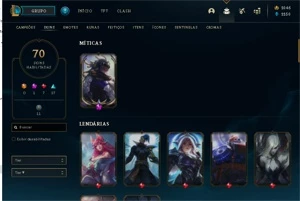 2 Contas Platina IV (lvl 42 e 247), 2k de rp - League of Legends LOL
