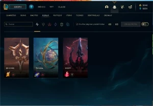 2 Contas Platina IV (lvl 42 e 247), 2k de rp - League of Legends LOL