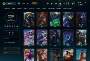 Unranked com TODOS os Champs e 229 Skins ( SUP / ADC ) - League of Legends LOL