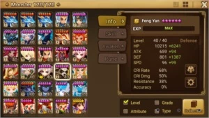 Conta Mid Summoner Wars (Mobs metas pvp) - Summoners War