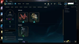 CONTA PRATA II, COM MUITA SKIN, MAESTRIA E TEMPO DE JOGO - League of Legends LOL