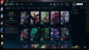 CONTA PRATA II, COM MUITA SKIN, MAESTRIA E TEMPO DE JOGO - League of Legends LOL