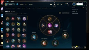 CONTA PRATA II, COM MUITA SKIN, MAESTRIA E TEMPO DE JOGO - League of Legends LOL