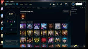 CONTA PRATA II, COM MUITA SKIN, MAESTRIA E TEMPO DE JOGO - League of Legends LOL
