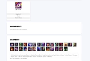 Conta para smurf - League of Legends LOL