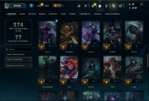 Unranked com 70 Champs e 26 Skins ( ADC / MID ) - League of Legends LOL