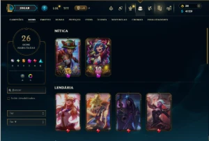 Unranked com 70 Champs e 26 Skins ( ADC / MID ) - League of Legends LOL