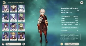 Ar47. Raiden + cortadora, Ayaka + neblina, Kazuha e + - Genshin Impact