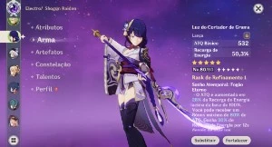 Ar47. Raiden + cortadora, Ayaka + neblina, Kazuha e + - Genshin Impact