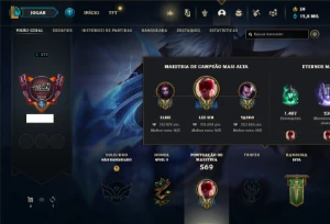 Conta Unranked com TODOS os champs e 312 Skins ( JG / MID ) - League of Legends LOL
