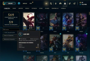 Conta Unranked com TODOS os champs e 312 Skins ( JG / MID ) - League of Legends LOL