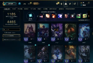 Unranked com TODOS os champs e 545 Skins ( Nivel 1000 ) - League of Legends LOL