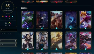 CONTA LOL - LVL 287 - 125 Champions - 86 Skins - FULL ACESSO - League of Legends