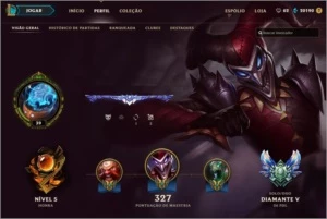 CONTA DIAMANTE 5 - League of Legends LOL