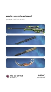 Conta Valorant Imortal 1 com R$2000 em skins