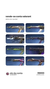 Conta Valorant Imortal 1 com R$2000 em skins