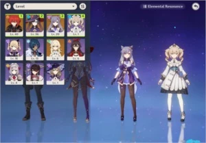 Genshin impact AR 20 DILUC, KEQING E MONA