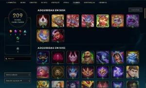 Nivel 515 Unranked 143 Skins C/ Todos campeões - League of Legends LOL