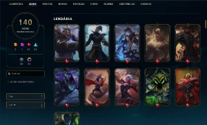 Nivel 515 Unranked 143 Skins C/ Todos campeões - League of Legends LOL