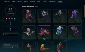 Nivel 515 Unranked 143 Skins C/ Todos campeões - League of Legends LOL