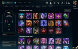 CONTA DIAMANTE 1 11 PDL 46 CHAMPIONS / 17 SKINS LVL 86 - League of Legends LOL