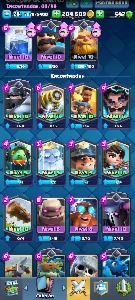 conta clash royale arena 22 lvl 28