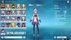 Genshin Impact AR48 Diluc c1, Mona c1, Ganyu, Jean & Zhongli