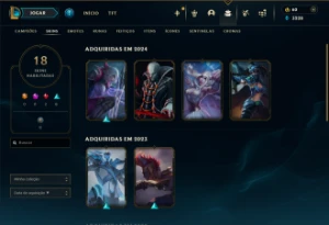 Conta Gold IV handlevel de 2020 com 18 skins barata - League of Legends LOL