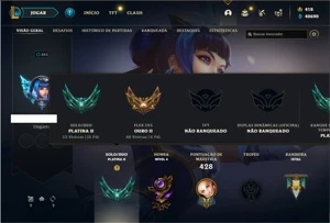 Conta Platina 2 com TODOS os champ e 377 Skins + 5 Prestigio - League of Legends LOL