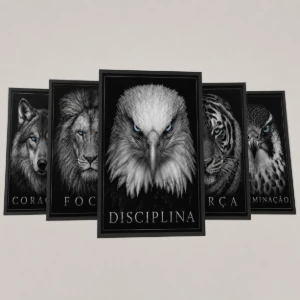 Kit 5 Quadros Motivacionais para impressão Decoração JPEG - Arte Digital Artes Canva