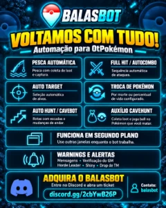 🚀 Balasbot Para Otpokemon — Cavebot, Autoloot, Autocatch - Outros
