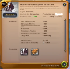 Mamute de Transporte MP! - Albion Online