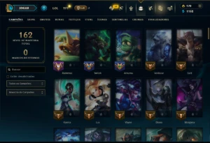 Diamante 1 com 110 Champs e 25 Skins +2 Prestigios - League of Legends LOL