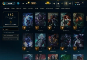 Diamante 1 com 110 Champs e 25 Skins +2 Prestigios - League of Legends LOL