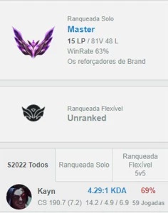 CONTA MESTRE LOL - League of Legends