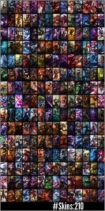 League of Legends CONTA - Borda Mestre e 210 Skins LOL