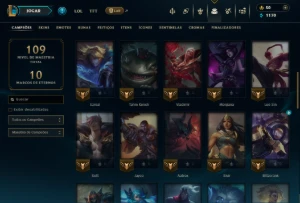 Unranked com 50 Champs e 19 Skins - League of Legends LOL