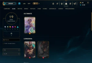 Unranked com 50 Champs e 19 Skins - League of Legends LOL